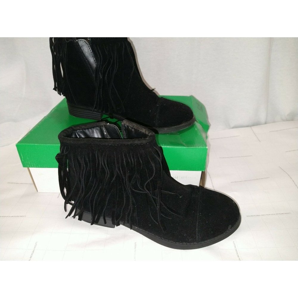 Kali Size 8 Ladies Suede Tassel Boots black